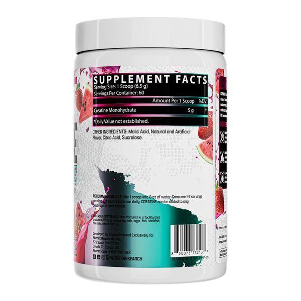 Creatine Monohydrate - 390g Strawberry Watermelon 2024-11-0612 фото