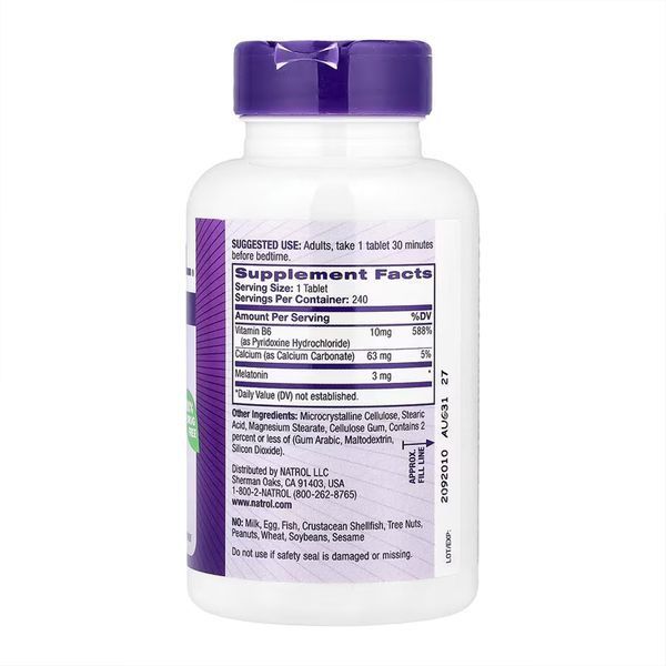 Melatonin 3mg - 240 tabs 2024-11-0821 фото