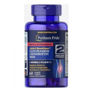 Glucosamine Chondroitin MSM Triple Strength - 60 caplets 100-56-8005462-20 фото