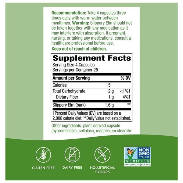 (20.02 Очікування) Slippery Elm Bark - 100 vcaps pre_2022-10-0608 фото