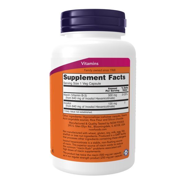 Niacin Flush-Free Double Strength 500 mg - 180 vcaps 2023-10-2500 фото